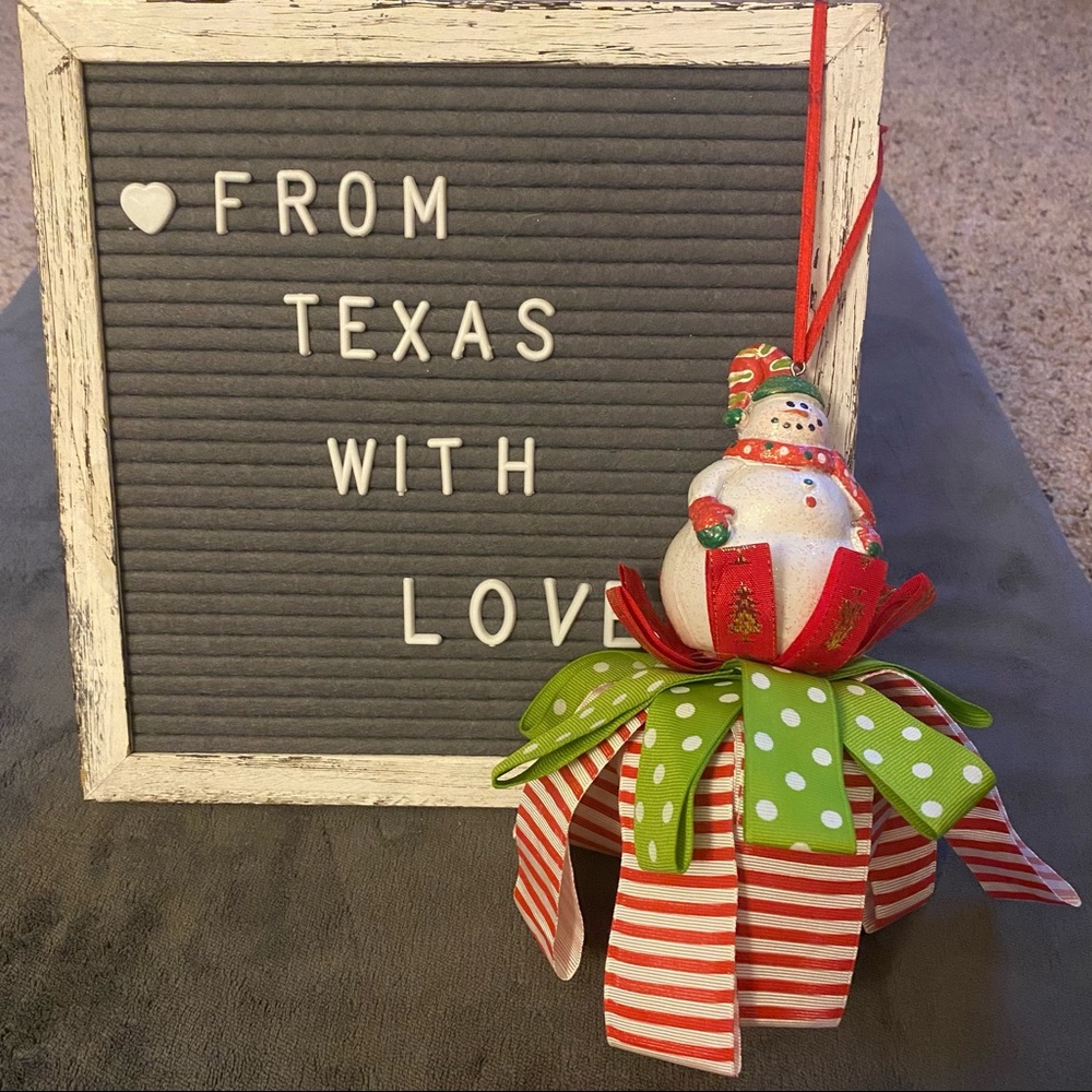 🎄Snowman with Ribbons Ornament